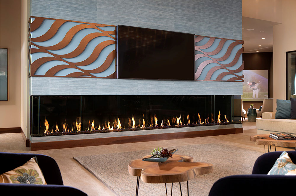 Bay Davinci Custom Fireplace - New American Home