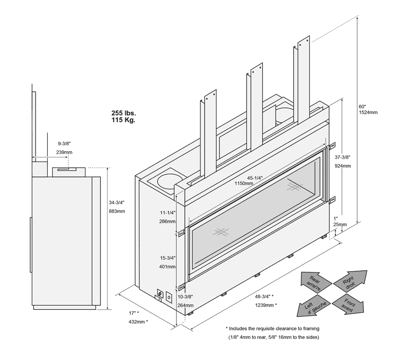 Lopi 4415 Dimensions