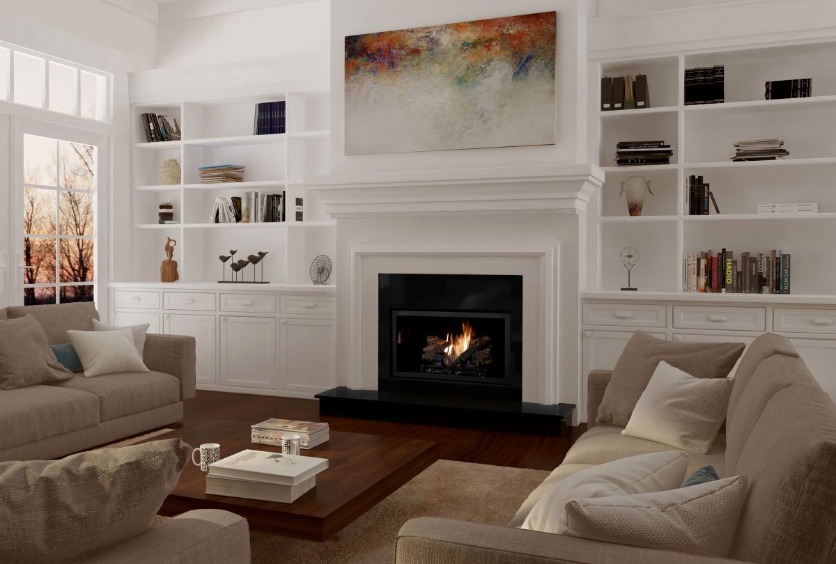 Mantel Bookshelf Fireplace - Lopi Fireplaces Australia