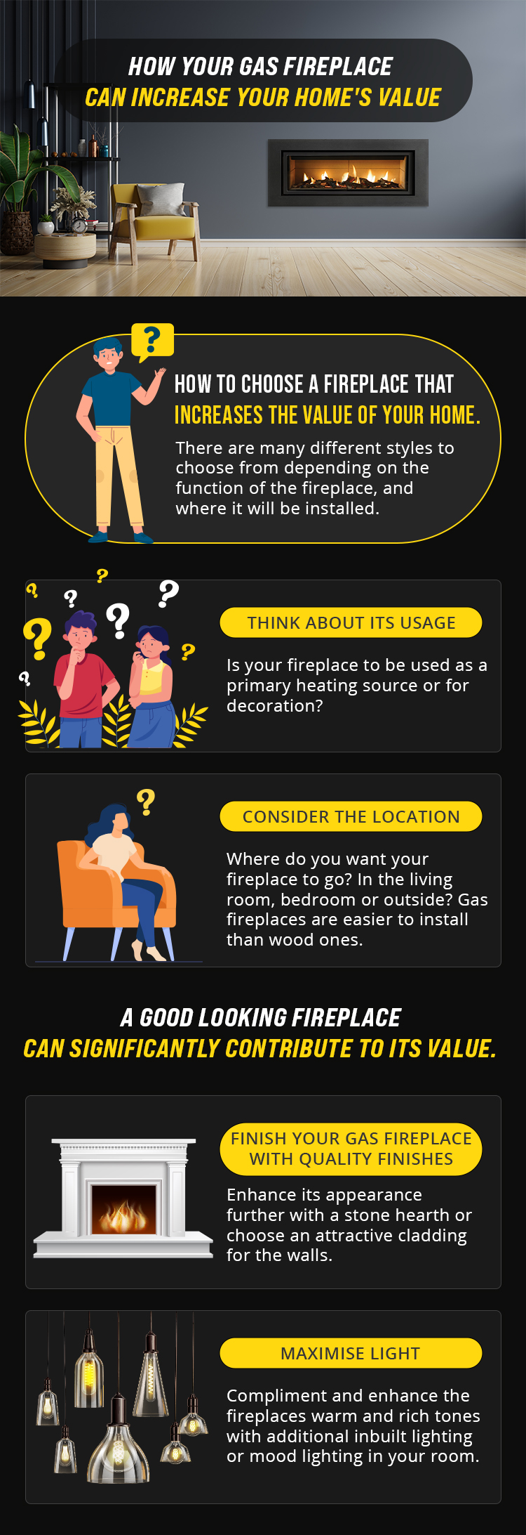 Gas Fireplace - Infographic
