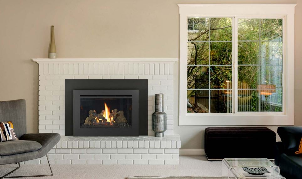 Those who went with Gas Fireplace. Brick insert vs standard black