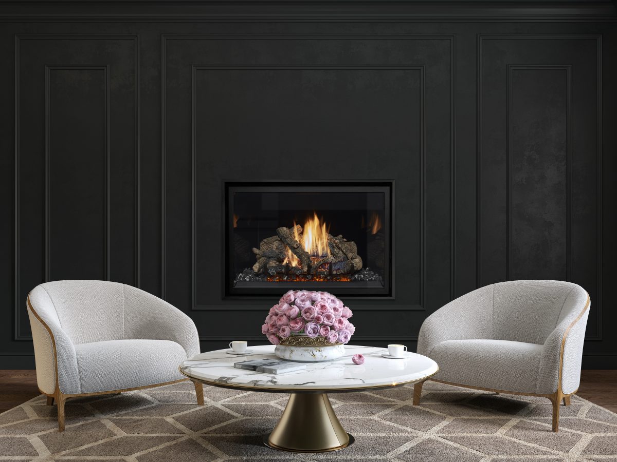 Black Glass Liner Scaled - Lopi Fireplaces Australia
