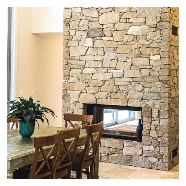 Lopi Linear Fireplaces in brick wall - Lopi Fireplaces Australia