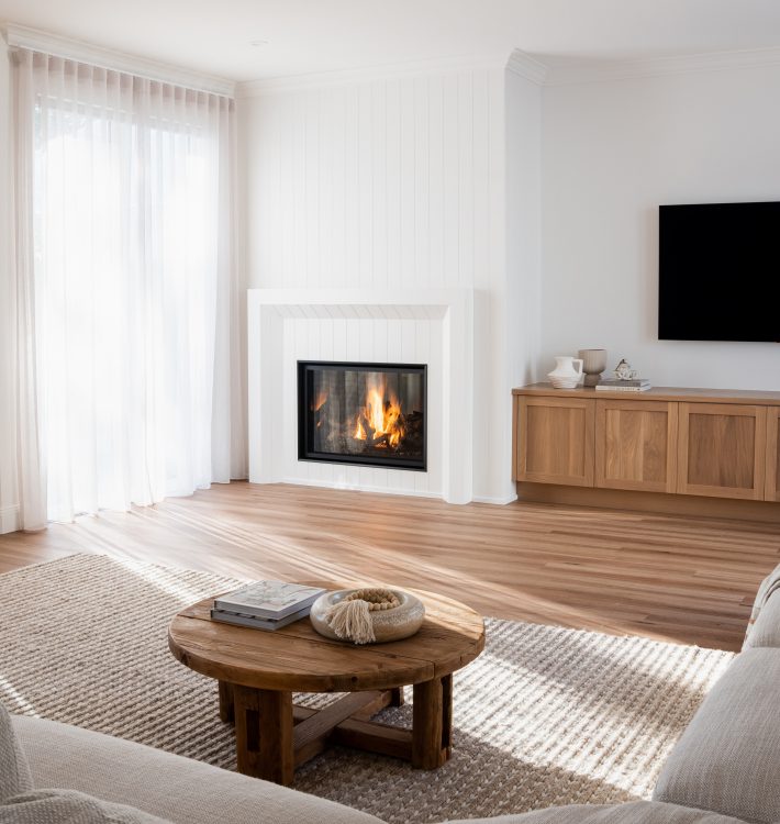 Custom Hamptons Inspired Fireplace Design