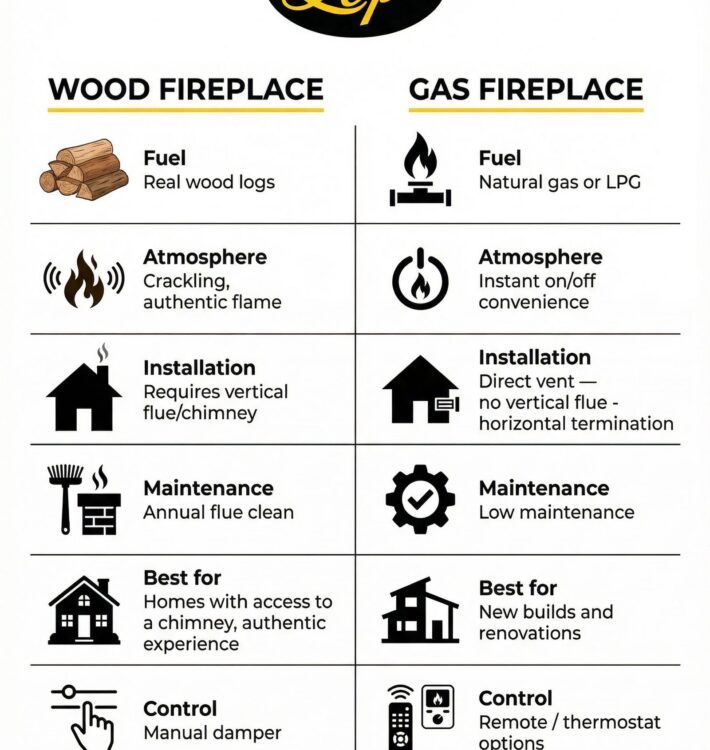 Wood Fireplace vs Gas Fireplace: Which Is Right for Your Australian Home?